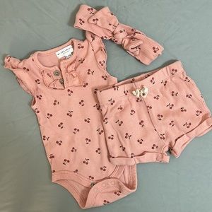 Willow + Whimsy 3 piece set, 0-3 months, EUC